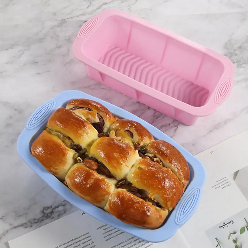 Bread Pan Rectangular Odor Free High Temperature Resistant Make Cakes Food Grade Long Square Toast Bread Mold for Dessert Shop