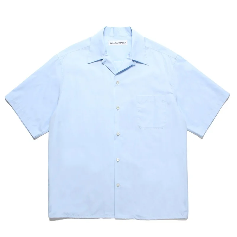 25SS Latest Brand Solid Color WACKO MARIA Cuban Neck Summer Casual Vacation Hawaii Mens Womens Shirt Fashion Simple Tops
