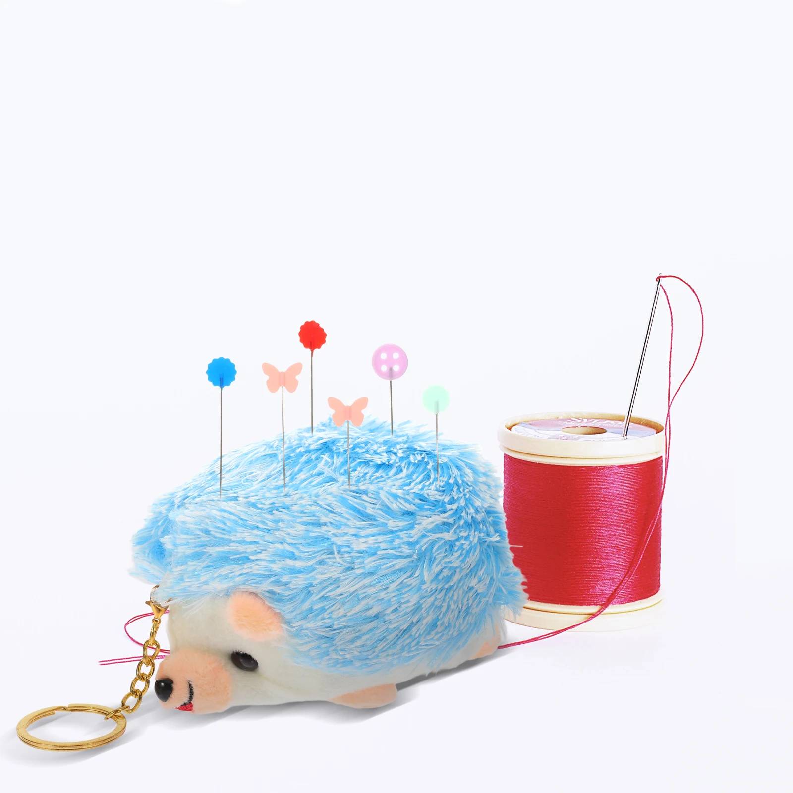 

Cartoon Pearlized Beads Hedgehog Pin Cushion Set for DIY Quilting Quilting Needle Pins Sewing Patchwork Portable Storage