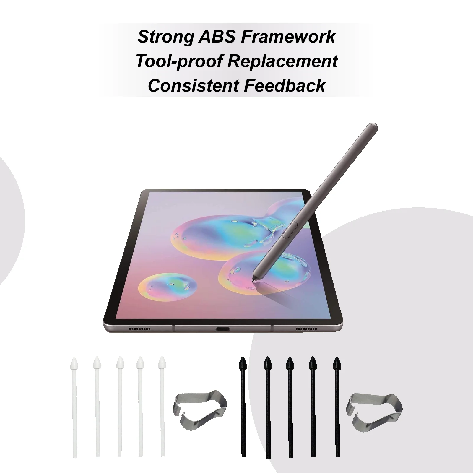 

5 шт./компл., сменный сменный стилус для сенсорного пера, наконечник для Samsung Galaxy Note20/Note10/Tab S6/Tab S7