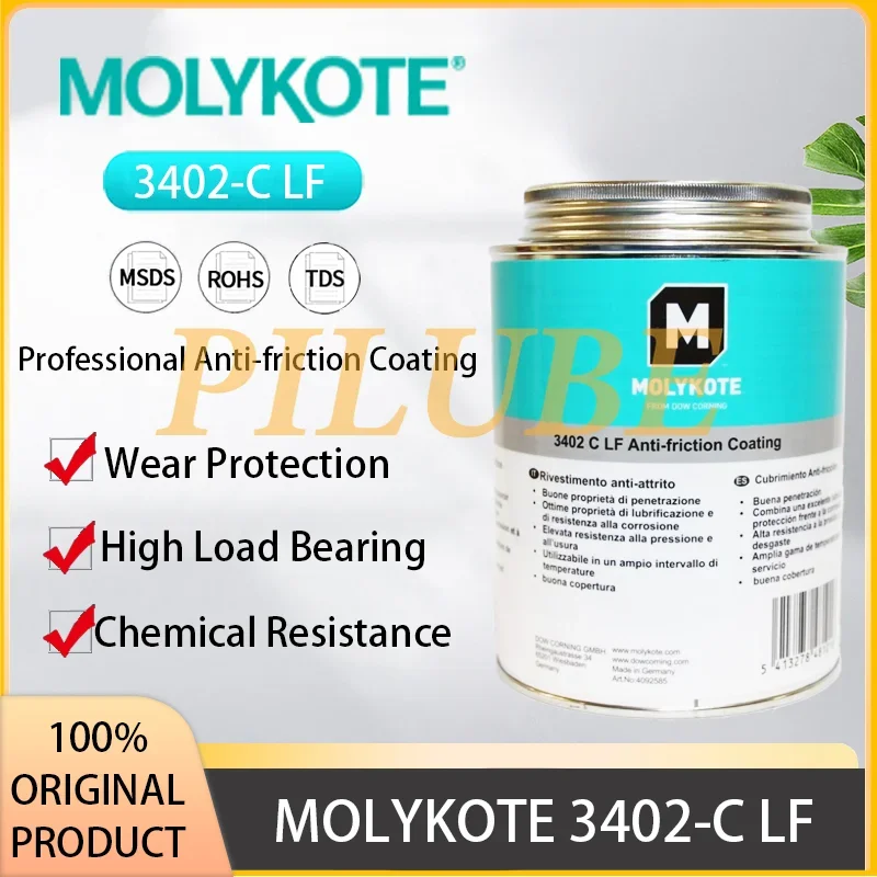 MOLYKOTE 3402C/3402 C LF เคลือบป้องกันแรงเสียดทาน การหล่อลื่นที่ทนทานสําหรับพื้นผิวโลหะในสภาพสูง ผลิตภัณฑ์ดั้งเดิม