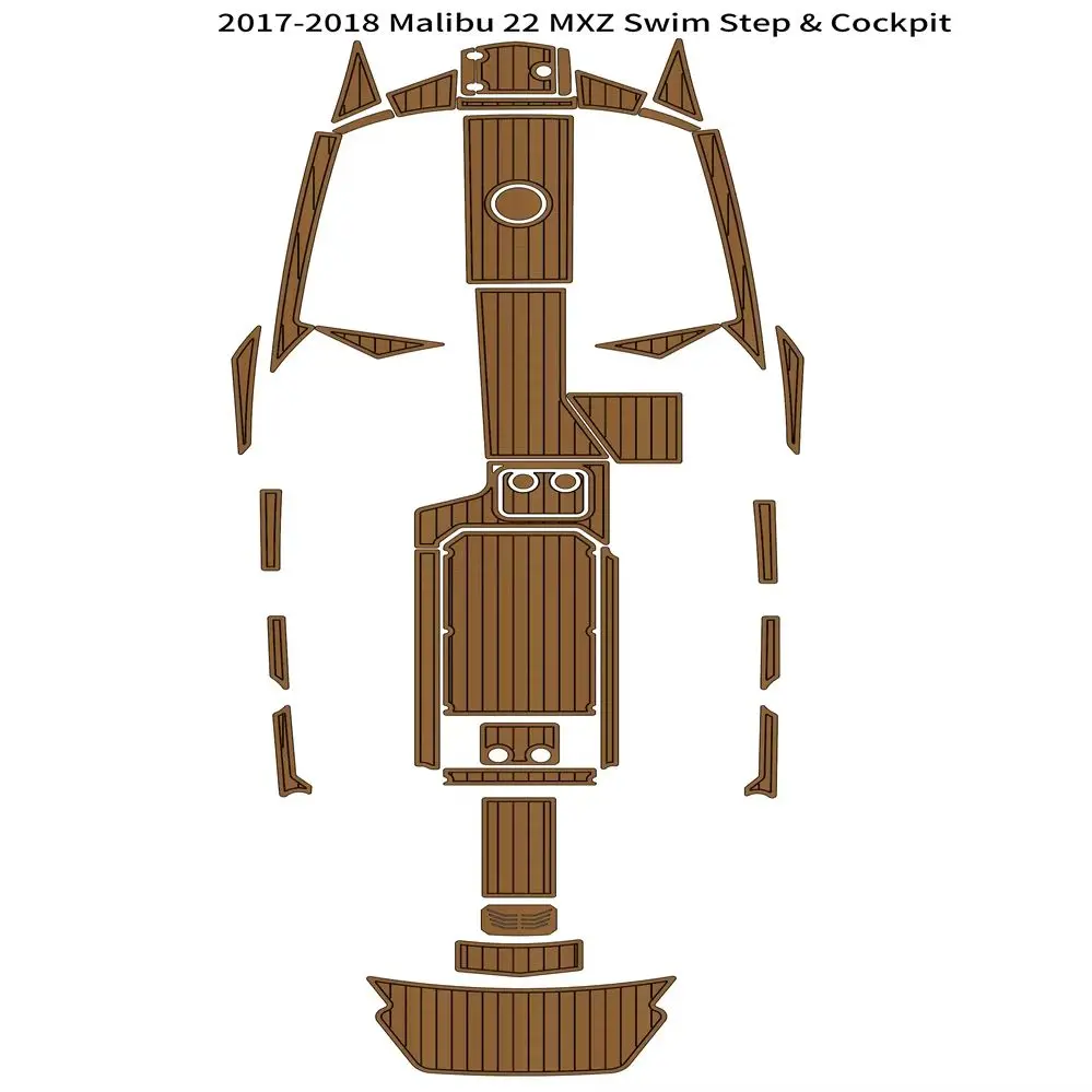 

2017-2018 Malibu 22 MXZ плавательная платформа, кокпита, лодка, пена EVA, пол из тикового дерева, стиль Seadek Gatorstep, самоклеящаяся V524 9K4PA