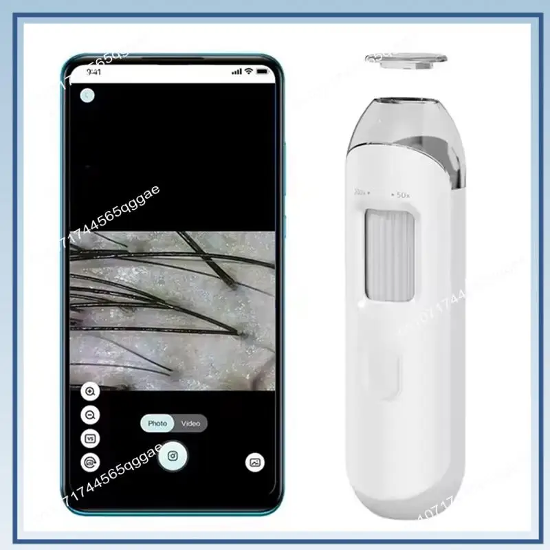 Dermatoscópio eletrônico profissional para análise de saúde da pele A67I - câmera digital para couro cabeludo e ferramenta de ampliação de poros
