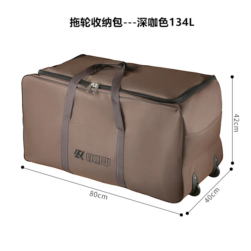134L Large Capacity Travel Storage Bag Portable Hand Puller Folding Tug Bag Camping Picnic Equipment