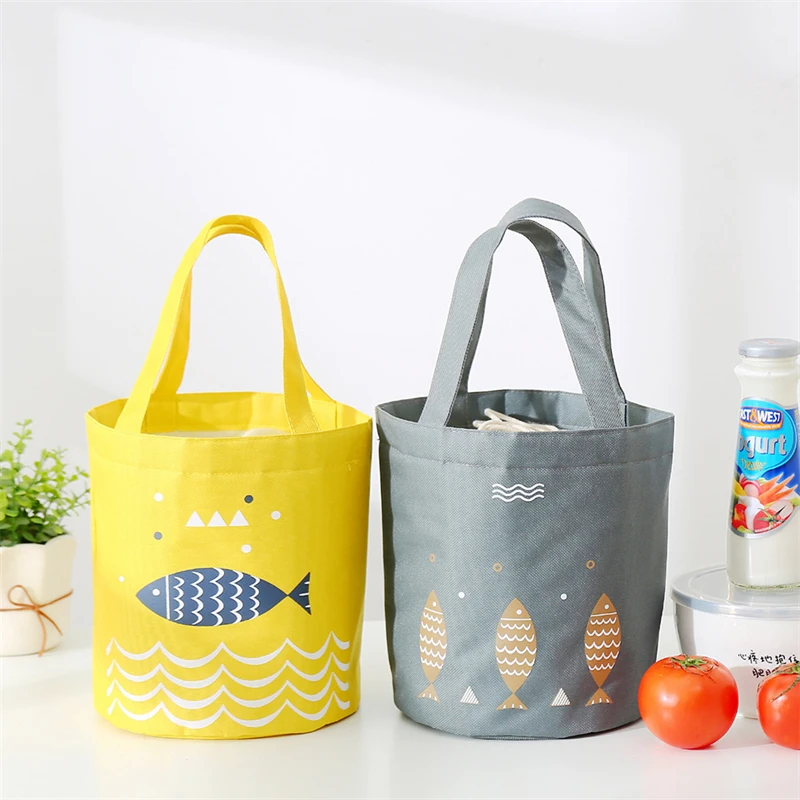 Borsa per il pranzo del fumetto per Picnic bambini donne viaggio Beam Mouth Thermal Breakfast Organizer borsa per la conservazione impermeabile isolata per il pranzo