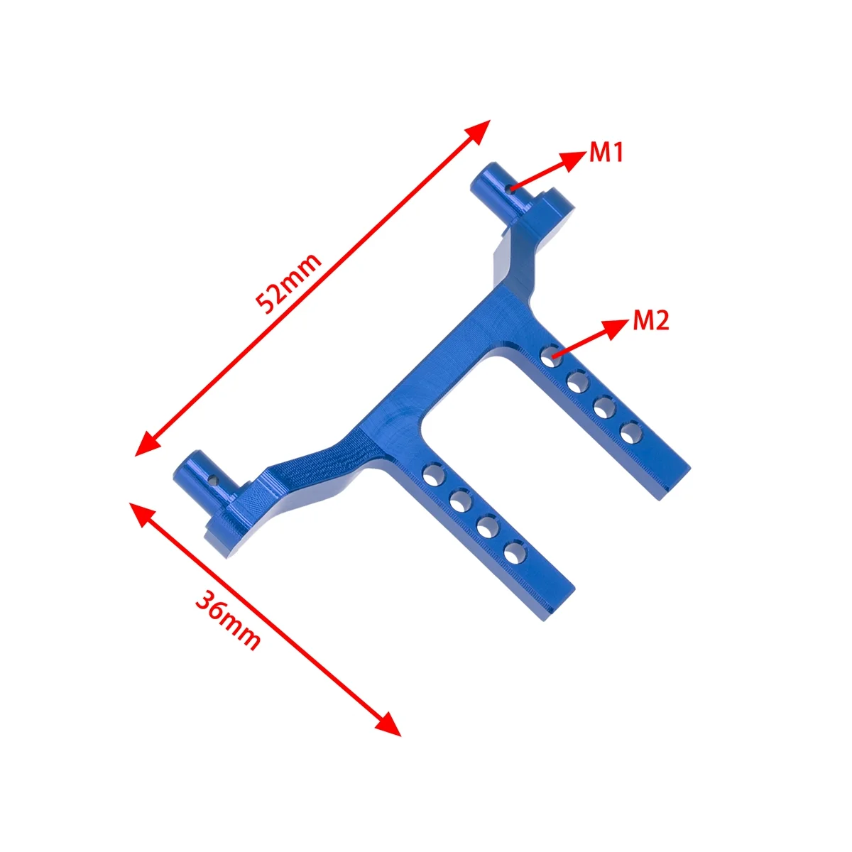 Metal RC Car Body Post Mounts Shell Column for Traxxas LaTrax Desert Prerunner Teton 1/18 RC Car Upgrade Parts,Red