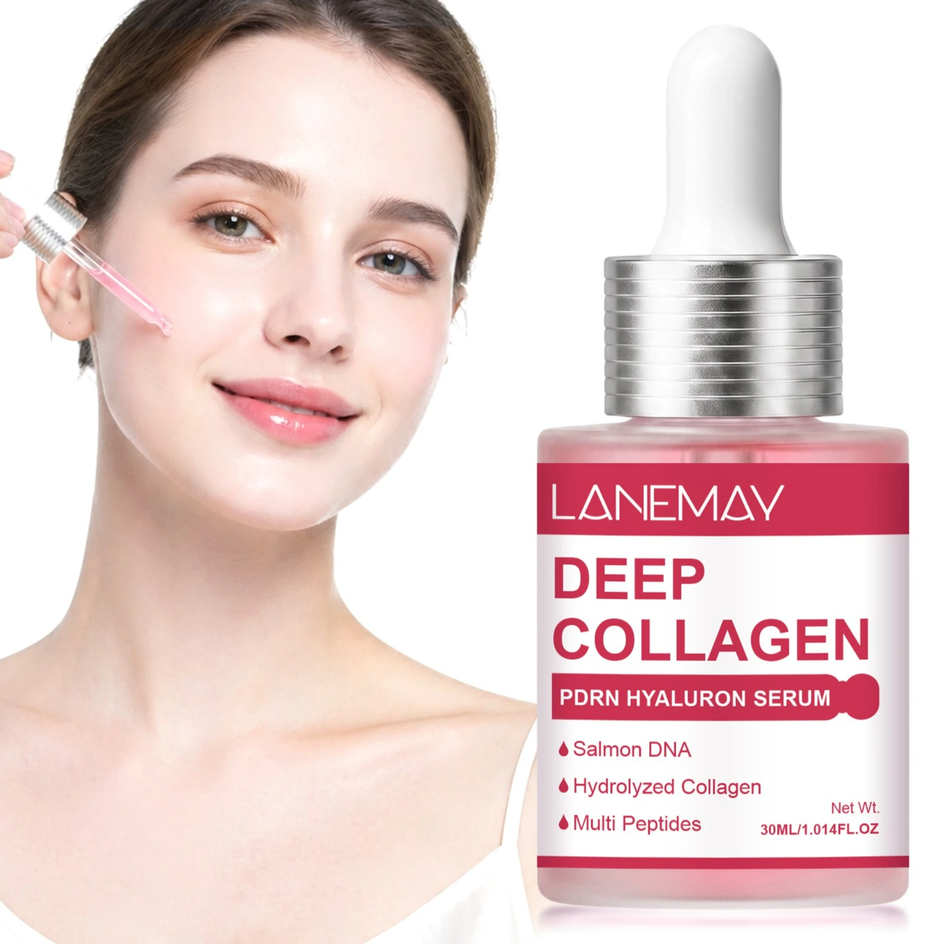 Deep Sea Collagen Salmon DNA Serum 30ml Moisturizing and Hydrating Brightening Skin Tone Firming Skin Care