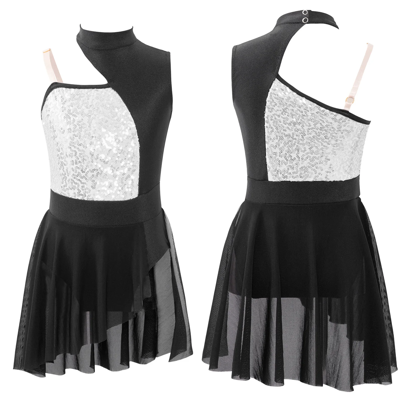 Girls Lyrical Ballet Dance Costume Sequins Mesh Figure Skating Dress  Gymnastics Leotards Performance Dancewear Costumes - AliExpress 200000532