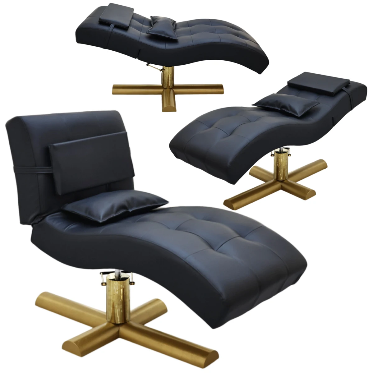 Hydraulic Adjustable Stainless Steel Base Luxury Design Foldable Spa Salon Beauty Bed Massage Table