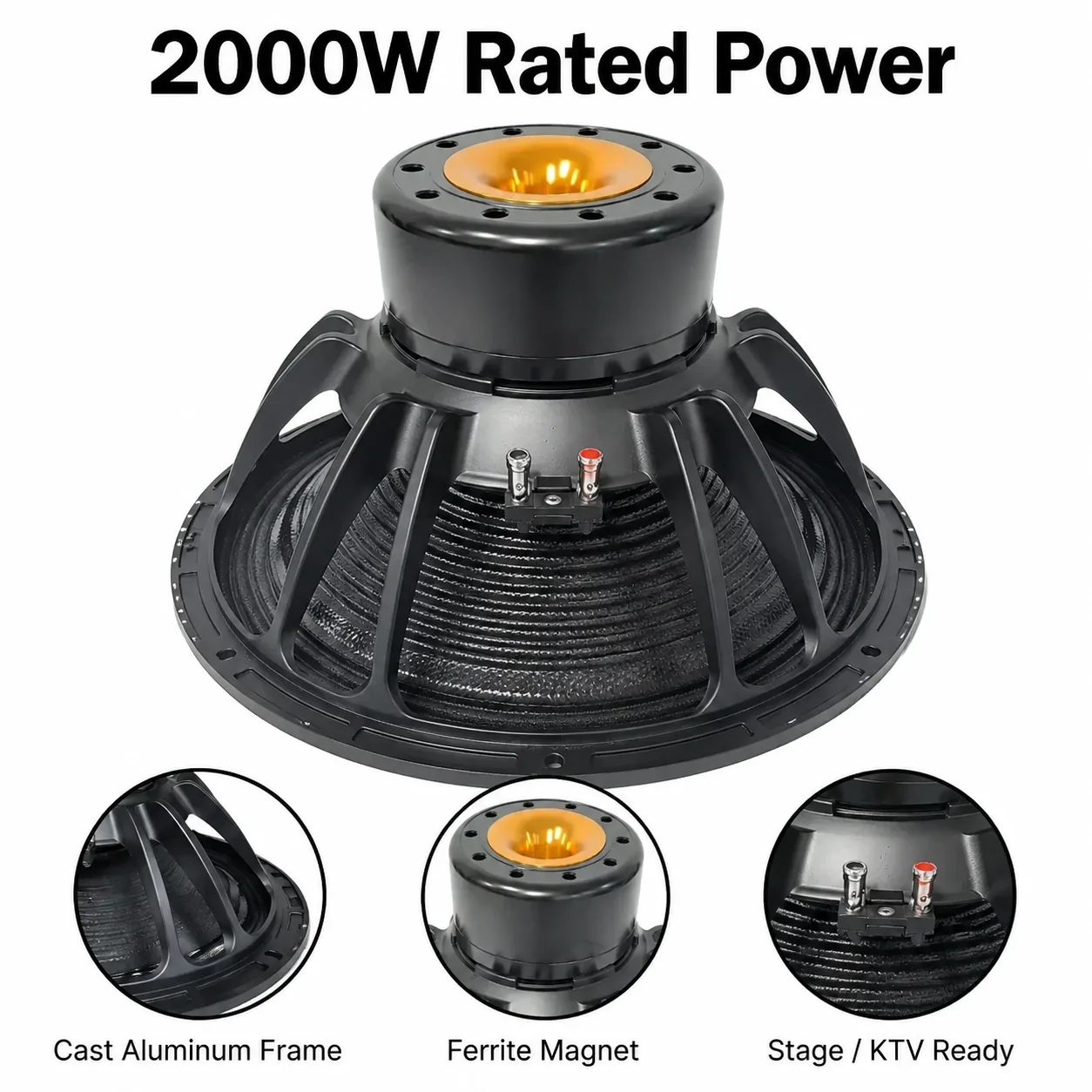 LS HD21NC152A 21 Inch 4000W Super Bass Woofer with 152mm Voice Coil and Metal Shell for Large Venue Sound System Loudspeaker