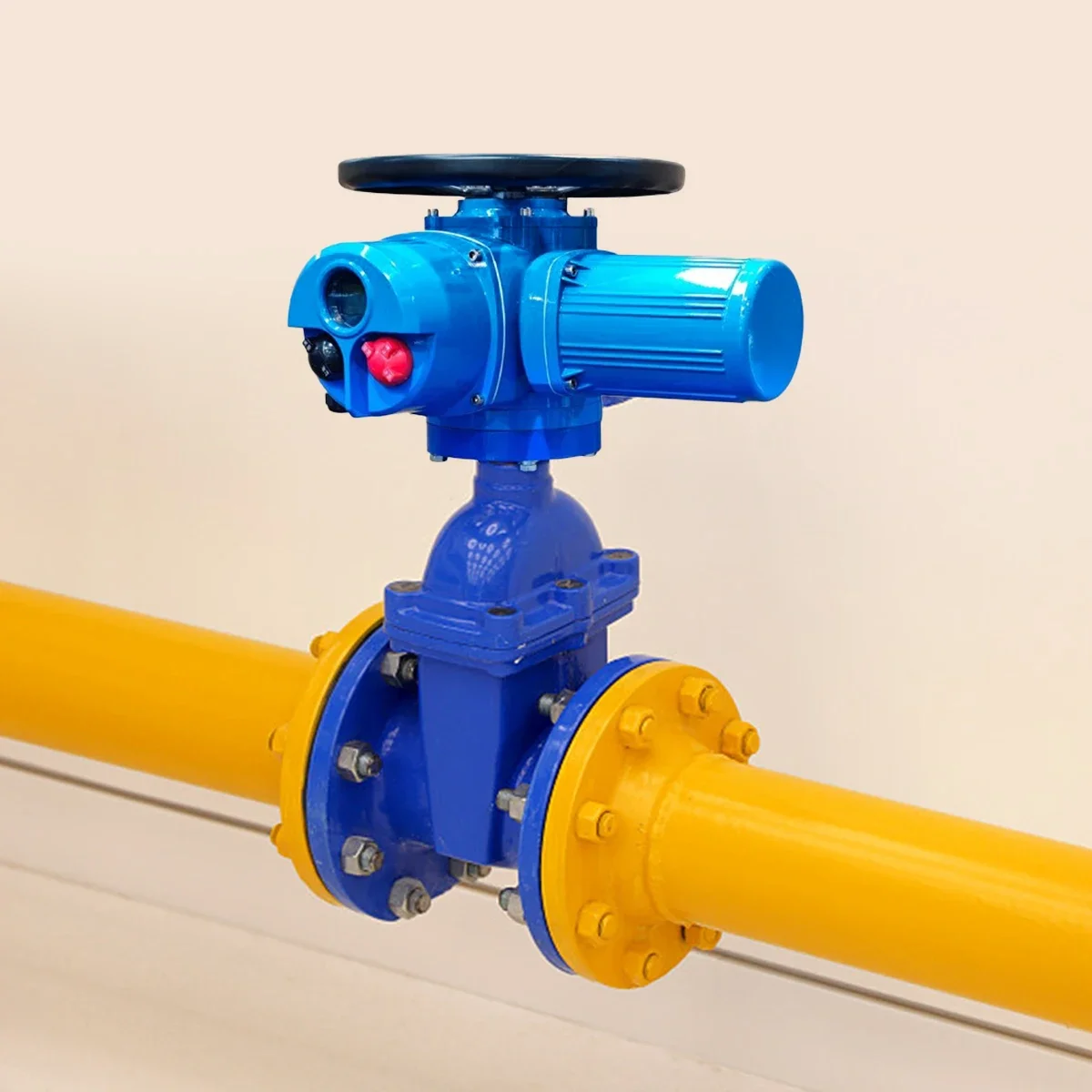 Double Flange On/off Electric 6inch Gate Valve Cast Iron Class150 Class30 380V Multi-turn Motorized Electric Actuator