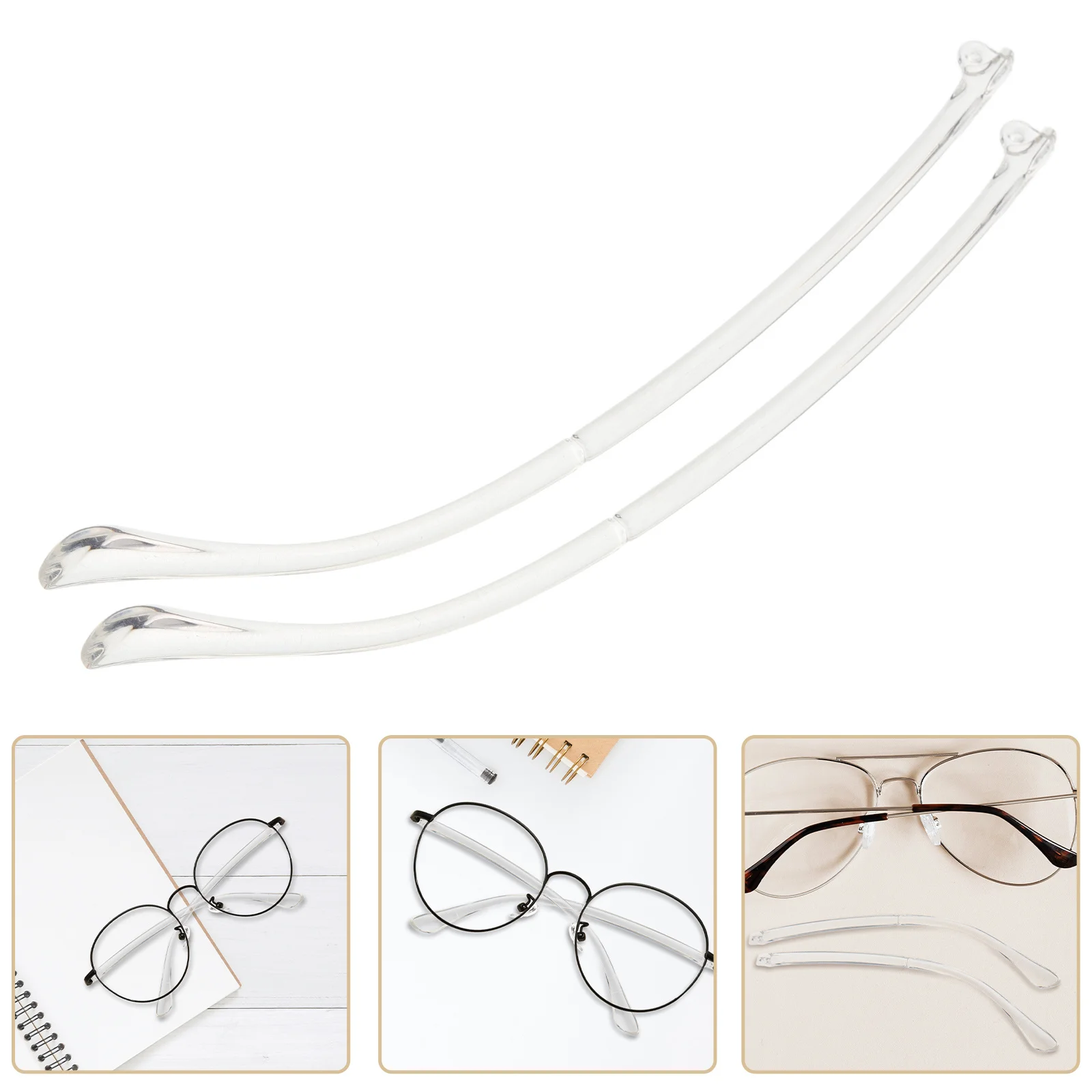 

Universal Glasses Arm Replacement Transparent Tr90 Eyeglass Arms Legs Replacement Kit Eyewear Accessories for Repair Comfort Fit