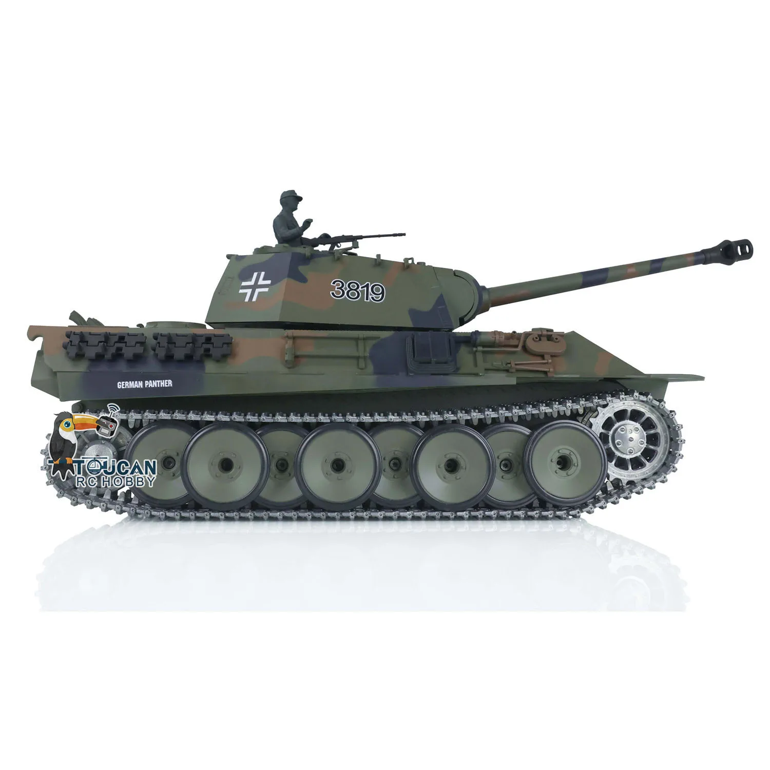 Heng Long RTR 1/16 Scale 7.0 Upgraded Metal Version German Panther V RC Tank 3819 Army BB Shoot Unit Speaker Toys Model TH17288