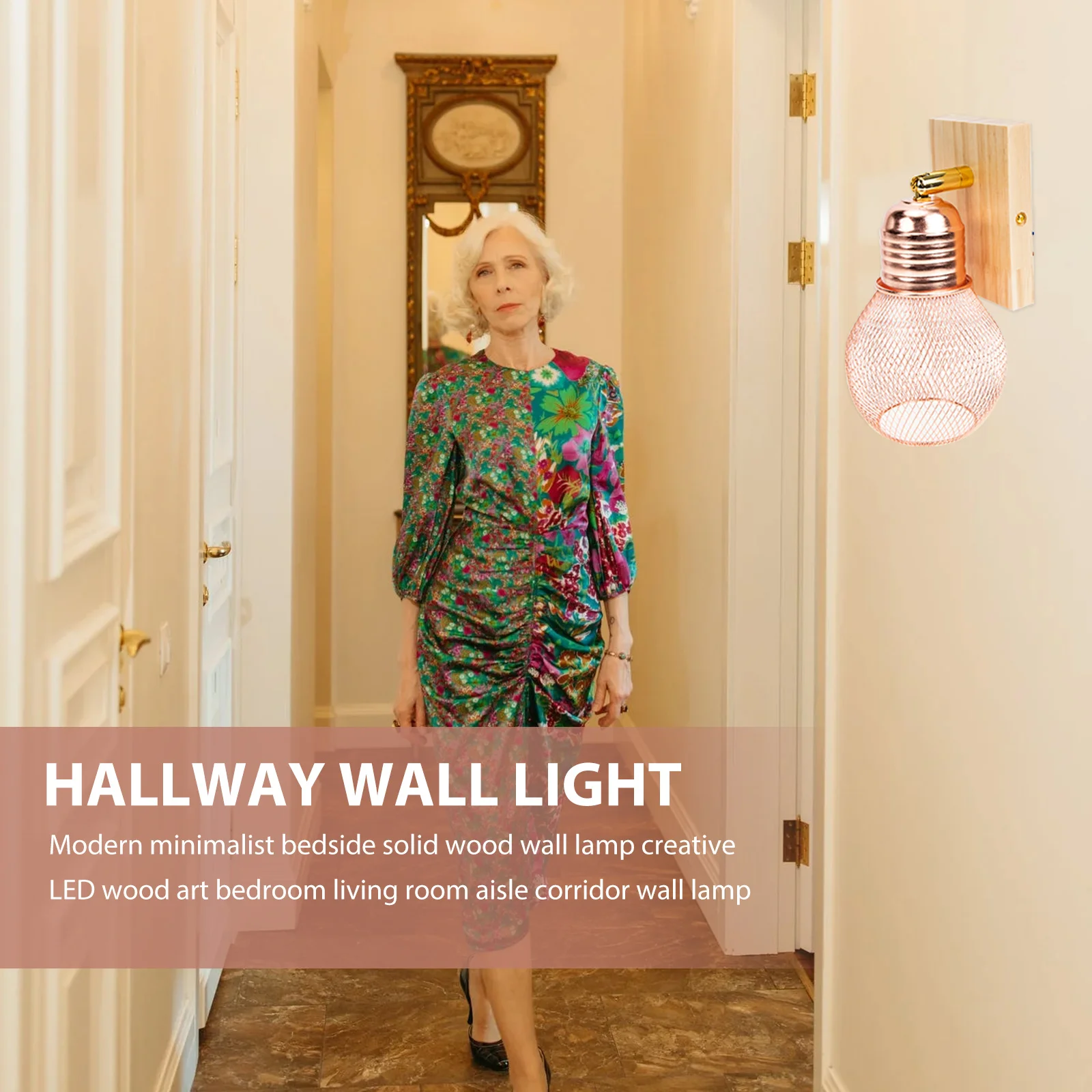 

Simple Wooden Wall Light Modern Bedside Lamp for Porch Corridor Indoor Bedroom Decorative Wall Lamp Corridor Light