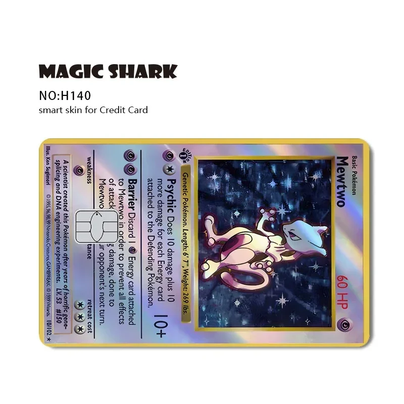 Charizard Gyarados Venusaur Blastoise Mewtwo Squirtle Snorlax Holographic Laser Credit Debit Card Film Skin Aufkleber
