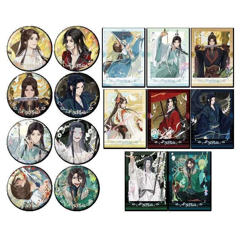 

BL Anime Tian Guan Ci Fu Badge Handmade Tinplate Brooch Heaven Official’s Blessing Hua Cheng Cartoon Lapel Pins Jewelry Gifts