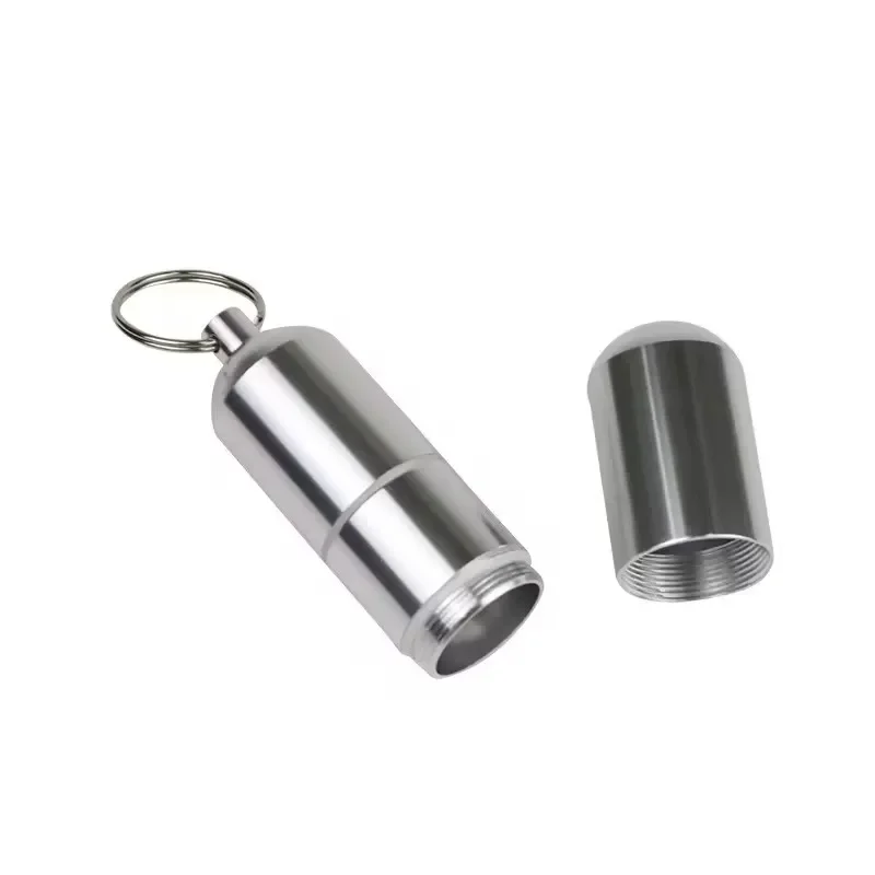 Silver Aluminum Alloy Cigarette Box Waterproof Cigarete Case Pill Toothpick Capsule Cigarette Accessory Mens Gift Gadgets