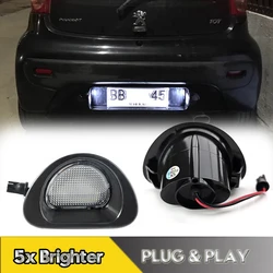 LEDナンバープレートライト,エラーなし,カーアクセサリー,Peugeot 107 2005-2014, Citroen c1 2005-2013, 6000k,oem #6340e2,2x