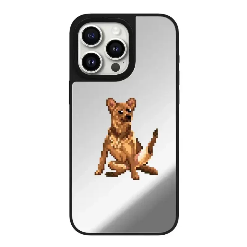 Welpen Hund Spiegel Magnetische Handyhülle für IPhone 11 12 13 14 15 16 Pro Max Hülle für IPhone 16 Pro Max