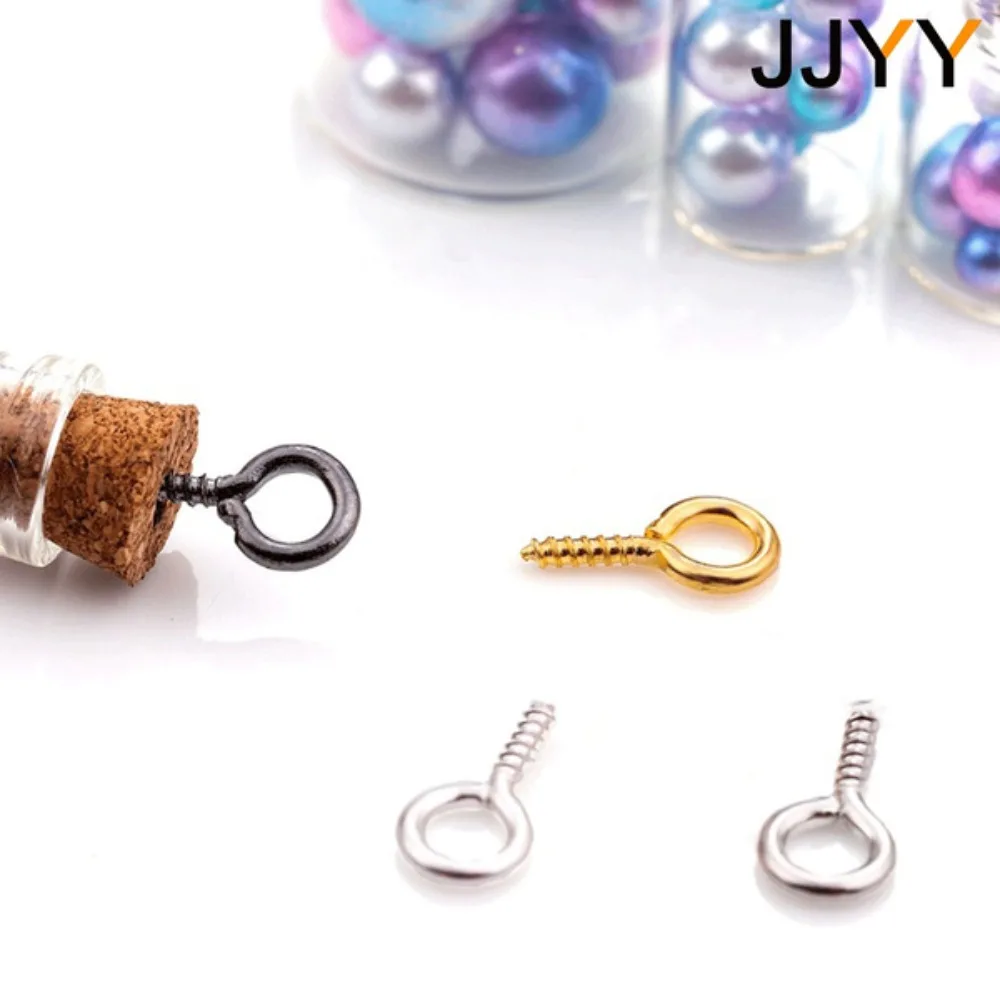 200 pcs Diy jewelry accessories self-tapping goat's eye screws goat's eye nails goat's horn nails gold screws jewelry making