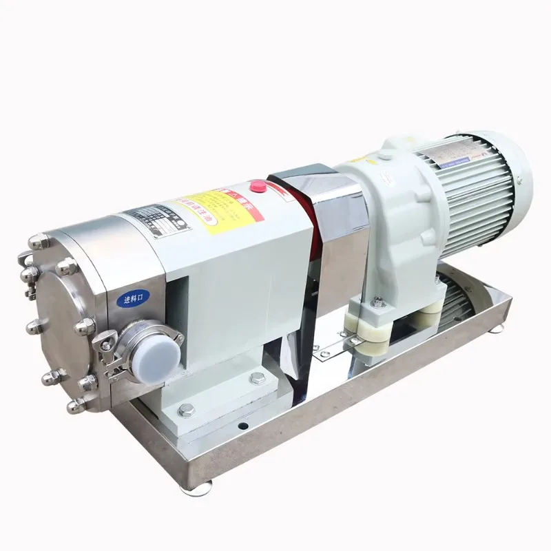 

2025High Viscosity Fluid Transfer Pumps Sanitary Food Grade Rotor Pump Filling Honey Sugar Syrup Lobe Rotor Pump