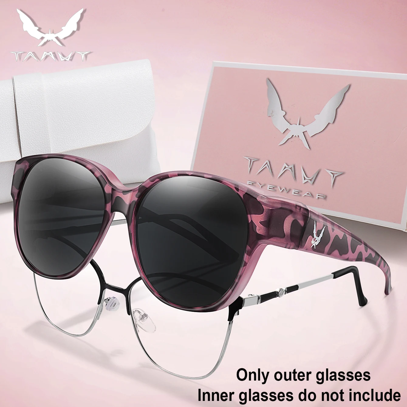 Fashion Over Sunglasses for Myopia Population Matching Multiple Frame UV Protection for Outdoor Sports Hiking Fishing Cycling