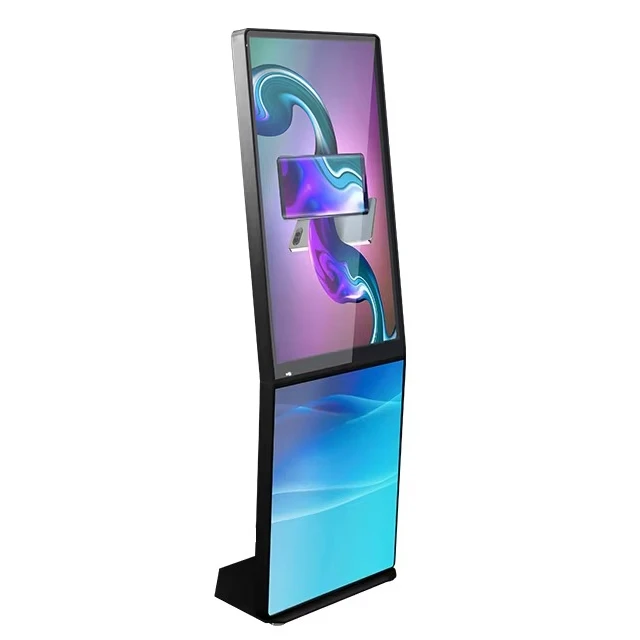Led reclamescherm vloerstandaard digitale signage kiosk 32 inch tv handmatige totem verticale lcd-scherm