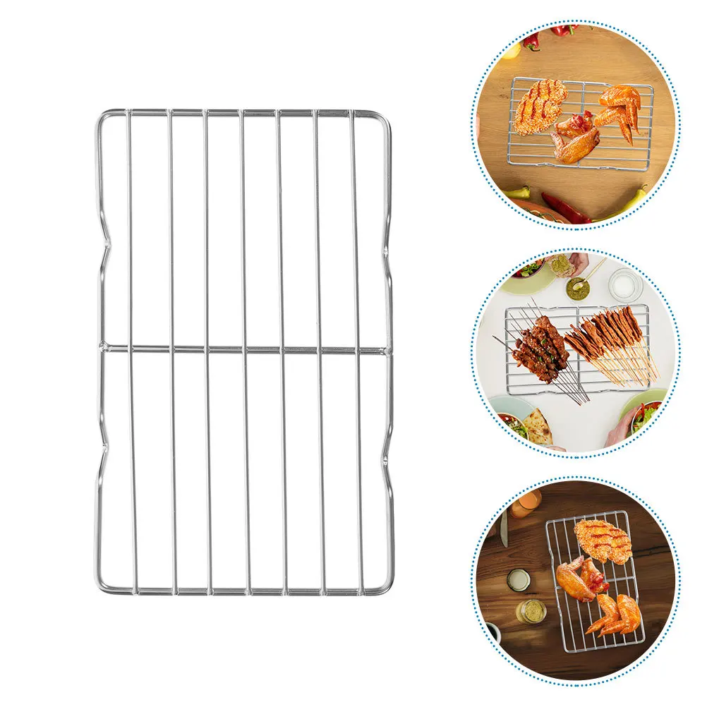 

Stainless Steel Bread Cooling Rack Professional Grill Mesh for Smokeless Barbecue Oil Drip Cooking Baking Roasting Rack Kitchen