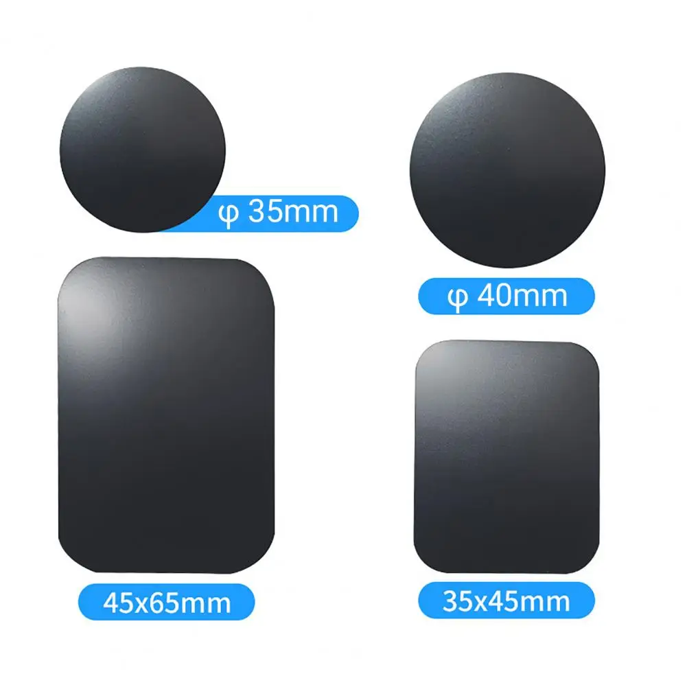 Magnetic Metal Sticker Square/Round Magnetic Iron Sticker Harmless Auto Phone Stand Magnetic Iron Sheet Wear-resistant