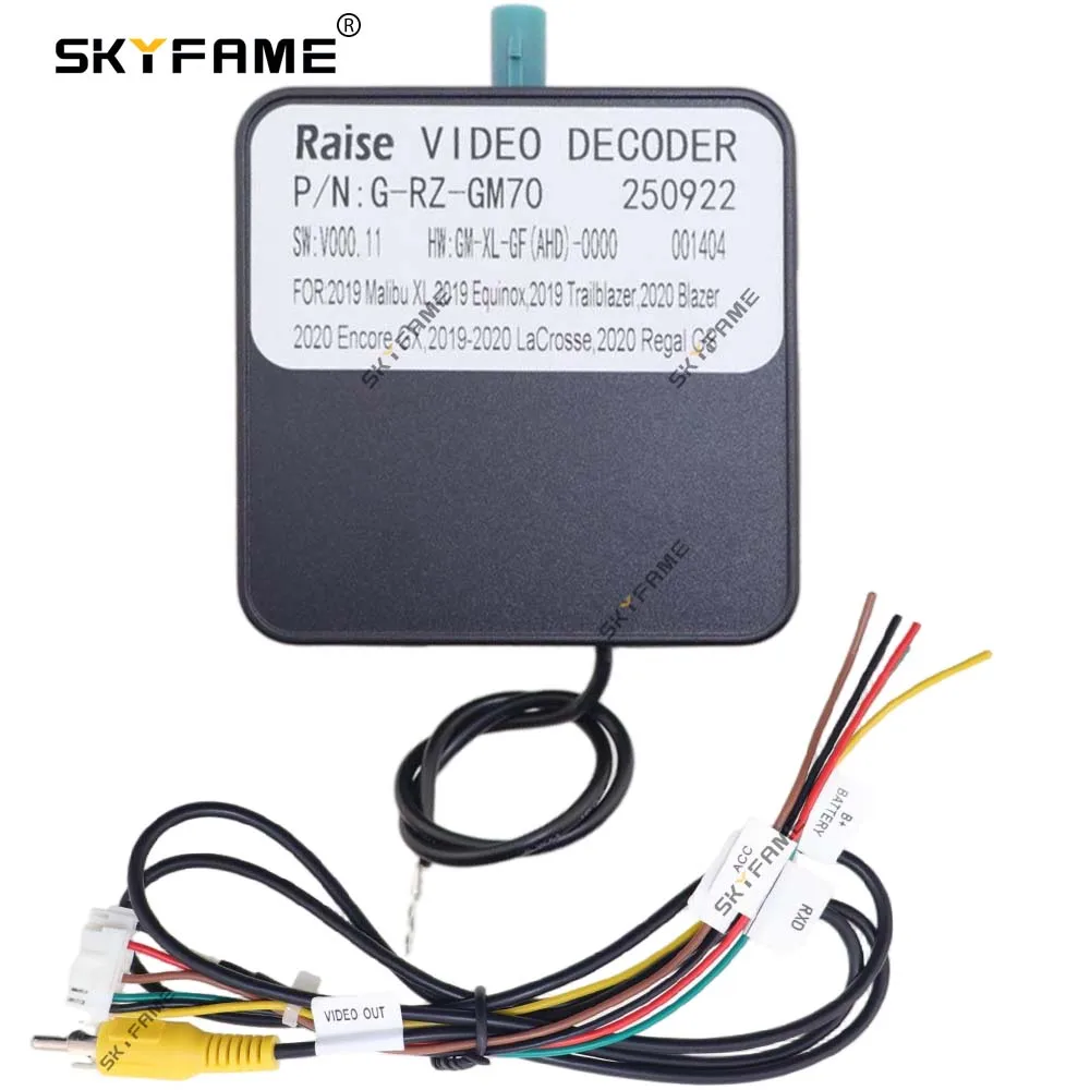 SKYFAME LVDS To CVBS Decoder Video Box For Buick Regal GS LaCross Chevrolet S10 Malibu Trailblazer Cruze Equinox Encore Blazer