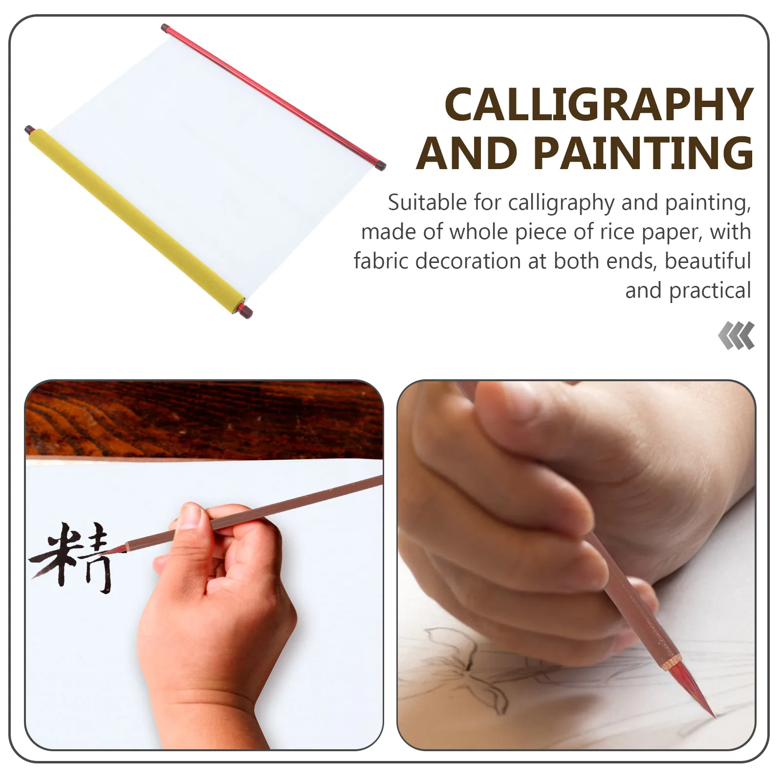 

2pcs Water Writing Cloth Calligraphy Practice Scrolls For Brush Pen Sumi Painting Drawing Handwriting Supplies Mounting Art Wall