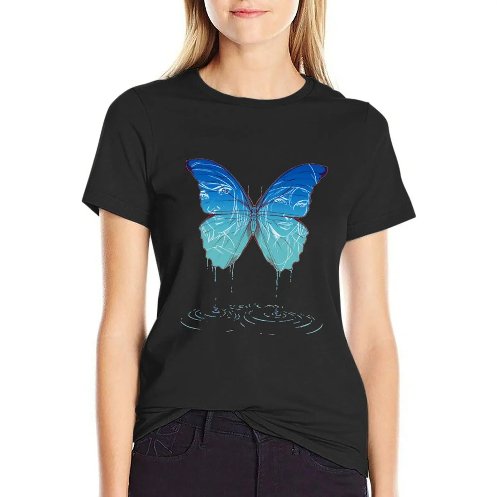 Life is Strange Butterfly T-Shirt lady clothes tops graphics korean fashion workout shirts for Women