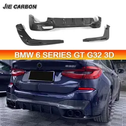 For BMW 6 Series GT G32 630 640 6GT Carbon Fiber Car Rear Bumper Splitter Rear Diffuser Rear Lip Tuning Accessories Body Kits