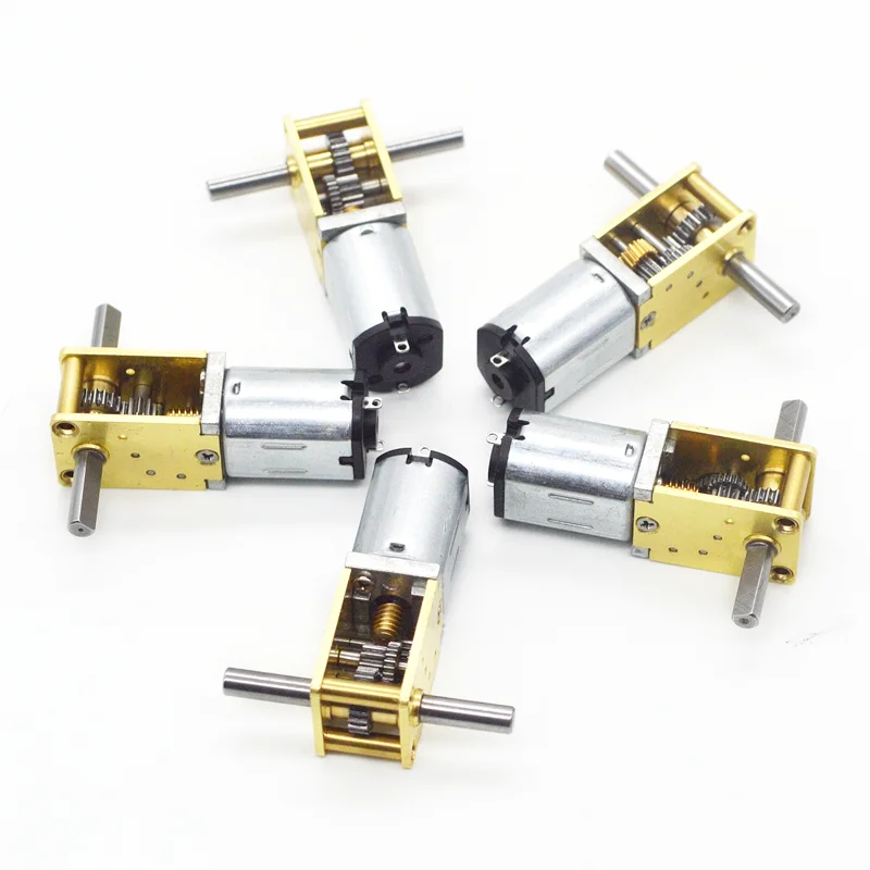 

Small Dc Motor 3V 6V 12V Motor N20S Worm Gearbox Dual Shaft Right Angle Worm Dc Bldc Gear Motor With Gearbox Door Lock