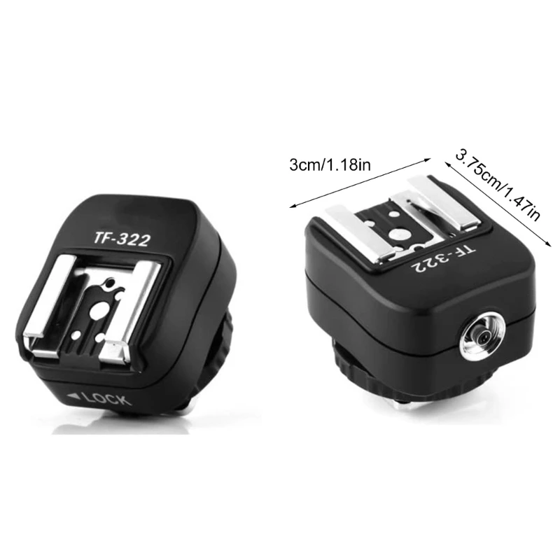 SB-900 SB-800 SB-600 SB-80 SB-50 448F용 교체 TF322 플래싱 핫슈 어댑터