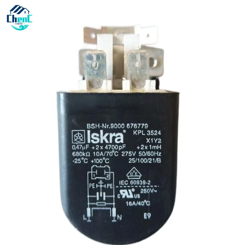 1Pcs For Siemens Washing Machine XQG60-WM08X1600W Filter IQ100 Start Capacitor Anti-interference NN