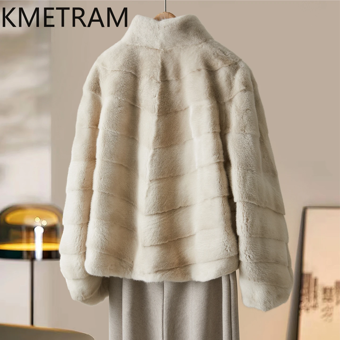 KMETRAM naturel entier vison manteaux pour femme hiver 2025 court réel manteaux de fourrure chaud manteau de fourrure nouveau dans les vêtements d'extérieur fourrures femmes