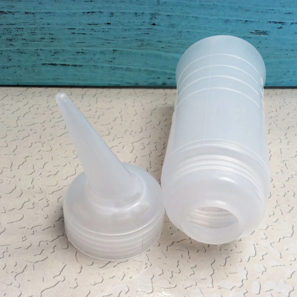 

Hair Dye Applicator Bottle 120ml Salon Slant Tip Graduated Scale Precise Root Hair Coloring Treatment Style Applicator