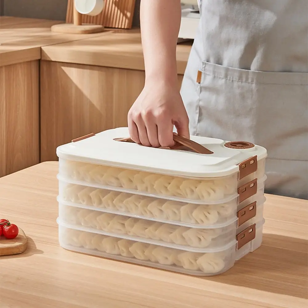 1Pcs 1/2/3/4 Layers Kitchen Organizer Dumpling Box Food Storage Container Refrigerator Keep Fresh Storage Box Multi-Layer