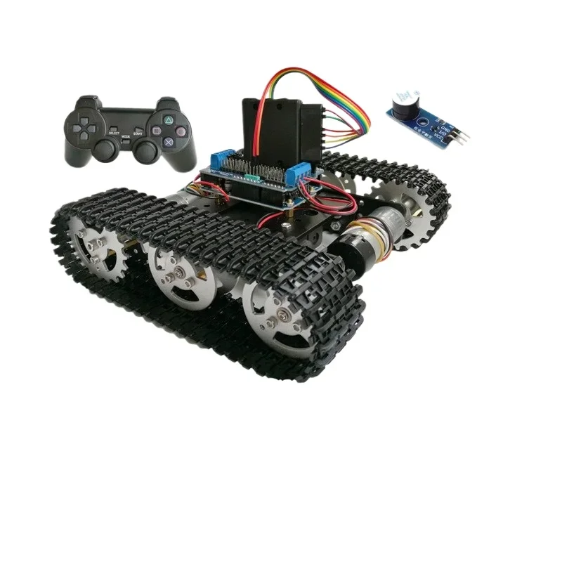 

Bluetooth WiFi remote control trolley kit metal crawler chassis DIY robot