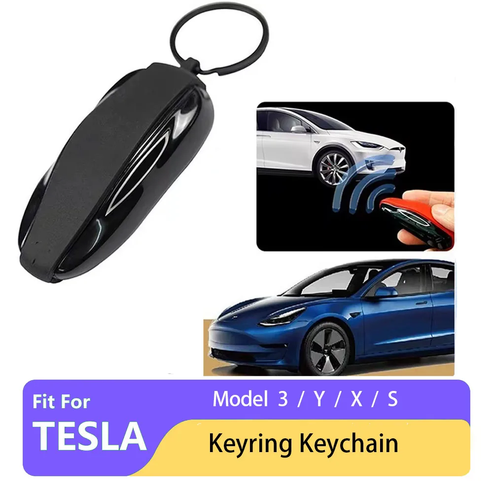 Fit For Tesla Model 3 S X Y Car Keychain Durable Silicone Bikini Keychain Lightweight Multi Color 2016-2022 Car Keyset