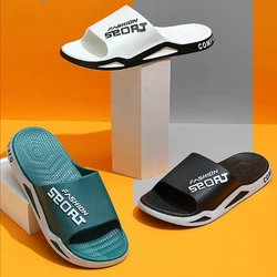 House Men Slippers Letter PVC Flip Flop Soft Sole Non Slip Anti Slides Sandals Indoor Outdoor Summer Ladies Sports Home Shoes