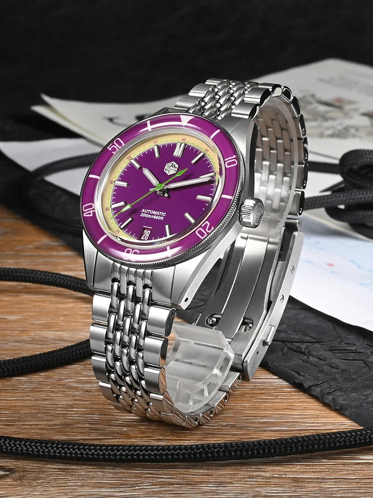 San Martin 39.5mm Summer Dive Watch Fashion Fun Fruit Series Men Sports Watches NH35 Automatic Mechanical 20 ATM SN0116 Reloj