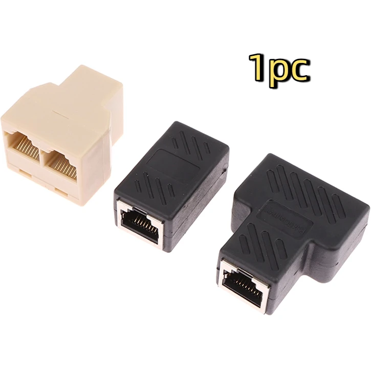 Złącze RJ45 1 na 2 Rozgałęźnik Kabla Sieciowego LAN Ethernet Adapter Rozdzielacz Interfejsu RJ45 Cat5/Cate6