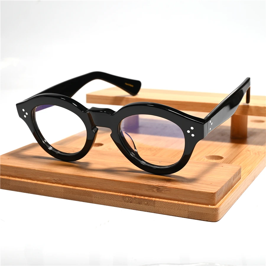 Cubojue Vintage Acetate Reading Glasses Male +150 200 250 Anti Blue Reflection Eyeglasses Frame Men Women Black Tortoise