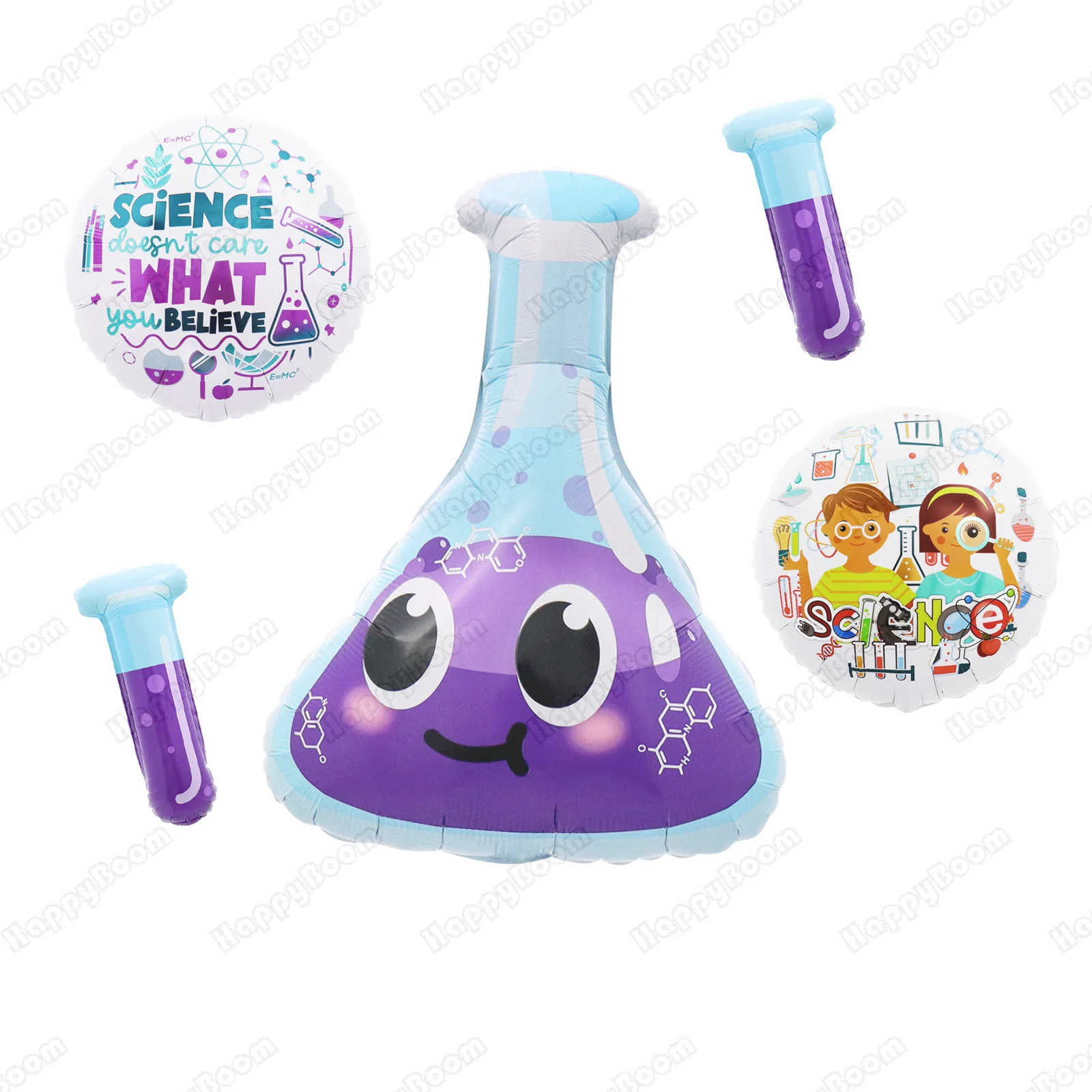 Cartoon Science Party Aluminum Film Balloons Set Science Theme Birthday Party Decoration Balloons Supplies Party Photo Prop