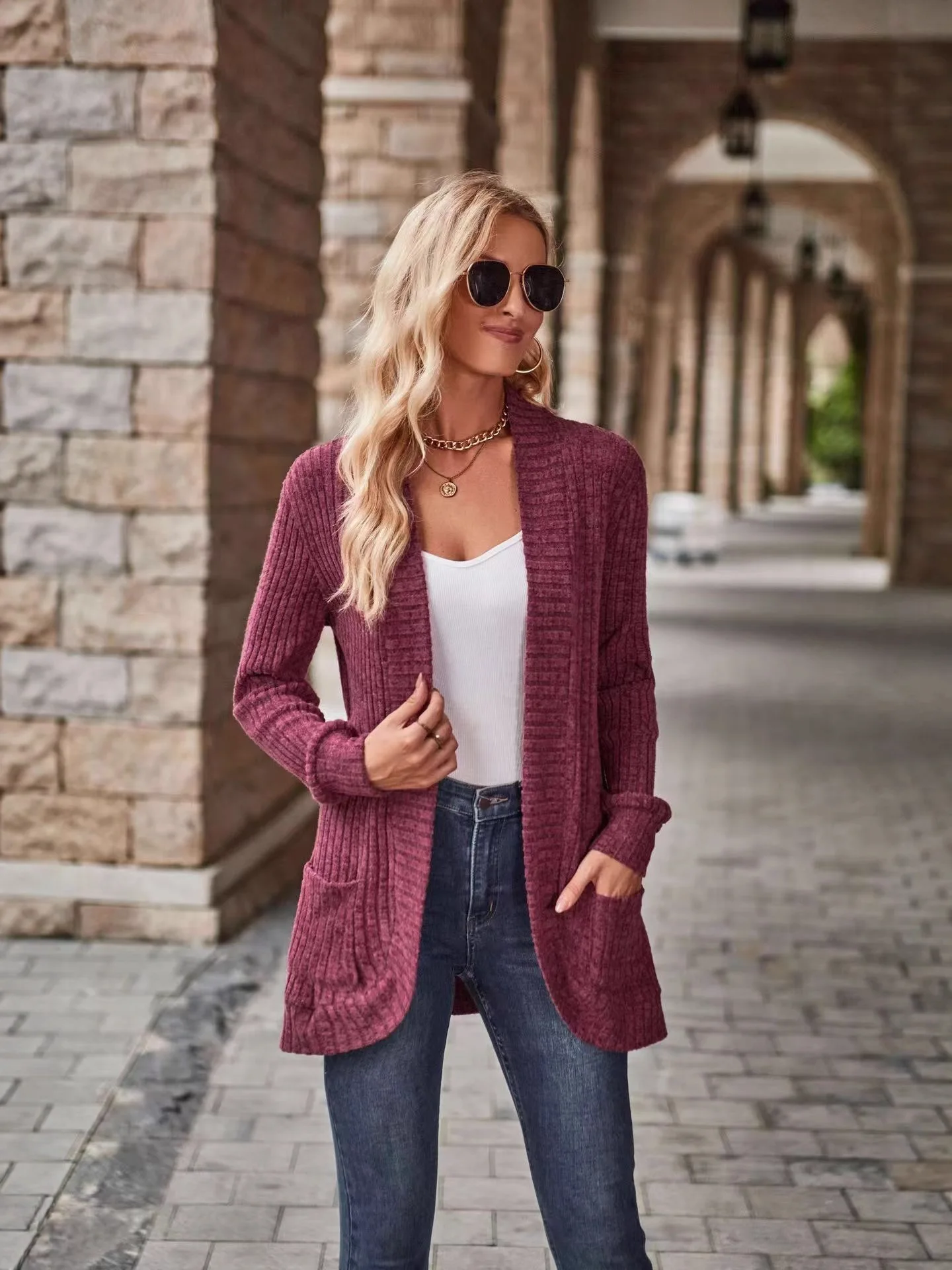 Women's 2025 Autumn/Winter New Fashion Knit Cardigan Coat Bestseller Women's Clothing