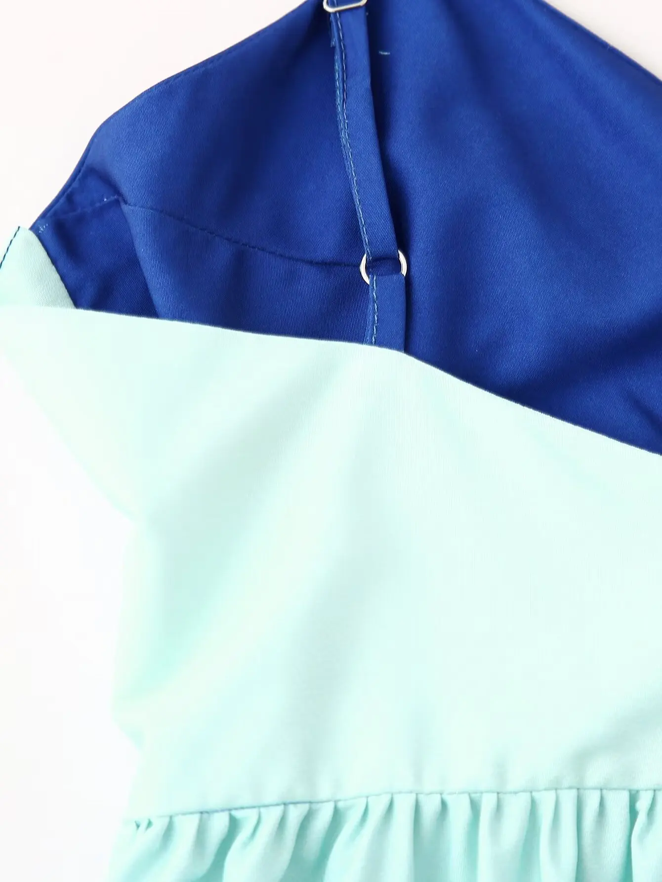 TRAF gonna sottoveste Tie Dye da donna con scollo a V vuoto senza maniche abito lungo senza schienale abito blu con volant abito da sera elegante da donna