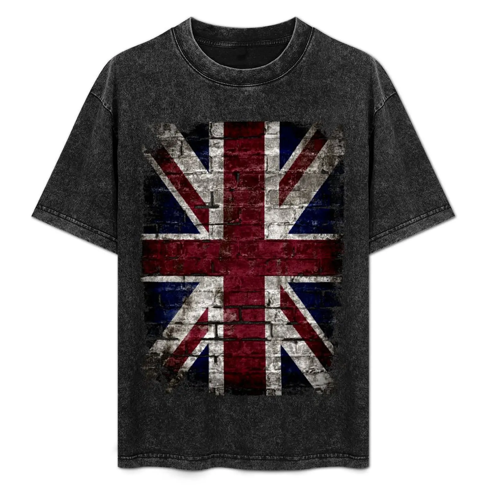 Grunge UK Flag, Great Britain, Punk Style Distressed Wall T-Shirt graphics vintage clothes summer tops mens graphic t-shirts