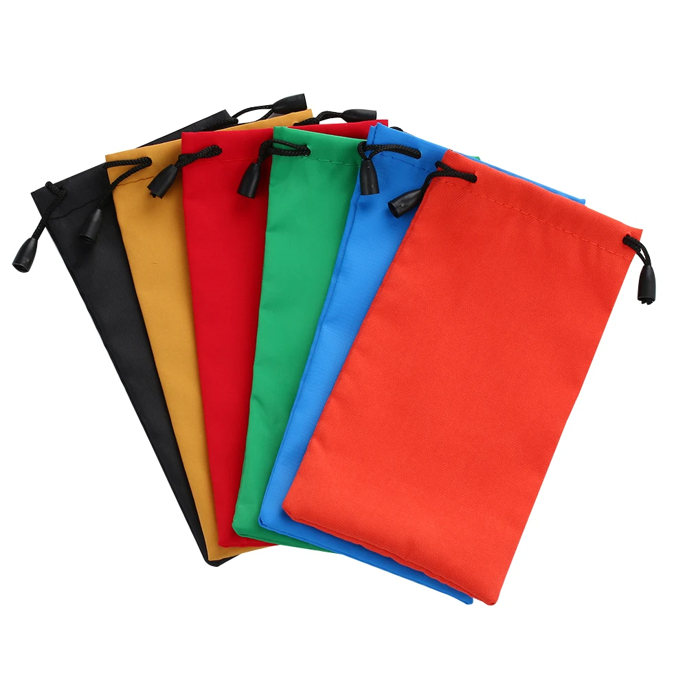 5PCS Soft Waterproof Glasses Bag Drawstring Dustproof Sunglasses Case Pocket Spectacles Cloth Pouch Eyewear Accessories